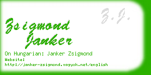 zsigmond janker business card